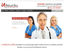 Tablet Screenshot of lamedicalcare.com
